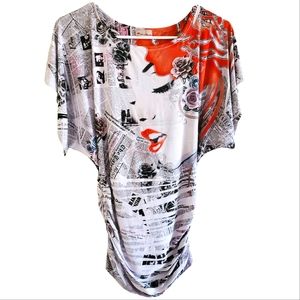 Fashionable short sleeve blouse